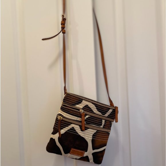 Dooney and Bourke Giraffe Triple Zipper Crossbody Bag - Picture 3 of 3